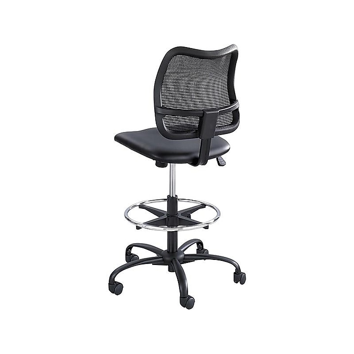 Safco Vue Nylon Mesh Back Vinyl Drafting Chair with Footrest