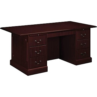 HON 94000 Series 72"W Double Pedestal Desk, Mahogany  (HON94271NN)