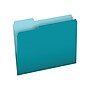 Pendaflex Two-Tone File Folders, 3-Tab, Letter Size, Teal, 100/Box (PFX 152 1/3 TEA)~#|#~sp45444396_sc7