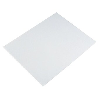 Pacon Railroad Poster Board, 22" x 28", White, 25/Carton (104159)