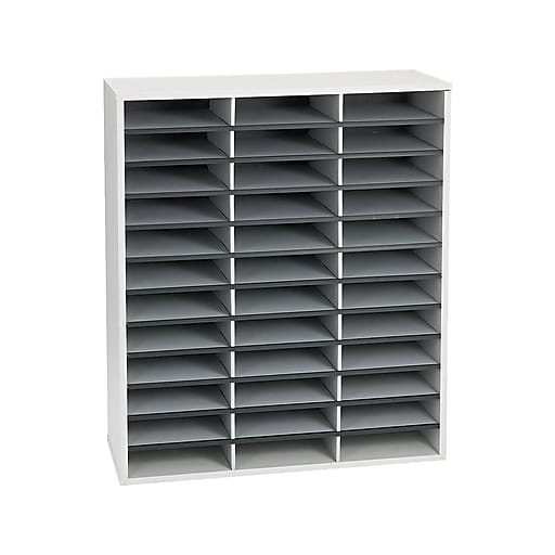 Fellowes Literature Organizers, 29" x 34.69", Dove Gray (25061) Staples