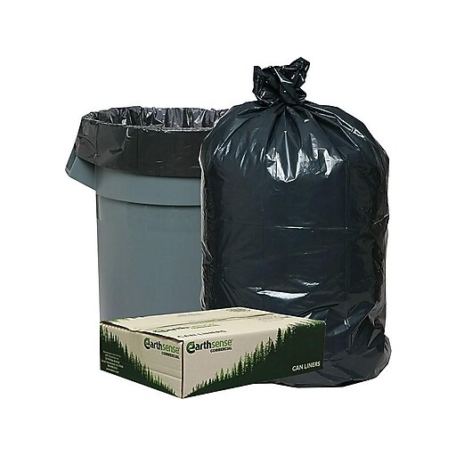 ster® Earthsense® Commercial Recycled Trash Bags, Black, 33 Gallon