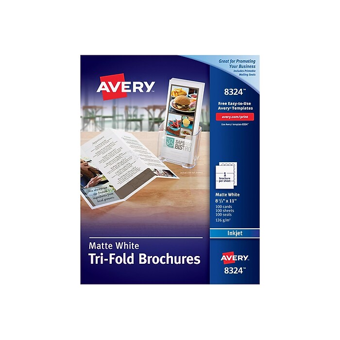 Avery Tri-Fold Matte Brochure Paper, 8.5