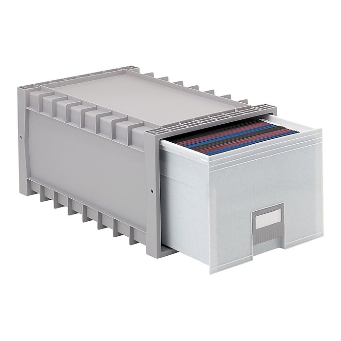 Archive Storage Drawers, Letter Files, 15.13 x 24.25 x 11.38, Red/White