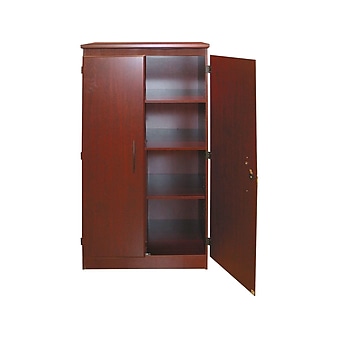 South Shore Morgan 60" Laminated Particle Board Storage Cabinet with 4 Shelves, Royal Cherry (7206970)