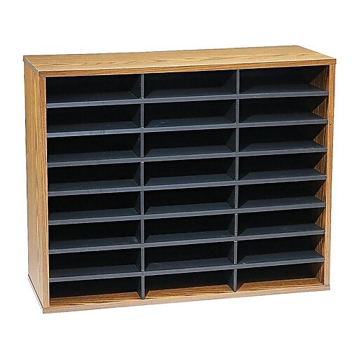 Fellowes Literature Organizers, 29" x 23.44", Medium Oak (25043) Staples