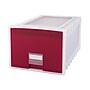 Storex Plastic Drawer, Letter/Legal Size, Red (61105U01C)~#|#~sp45446283_sc7