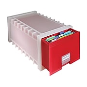 Storex Plastic Drawer, Letter/Legal Size, Red (61105U01C)