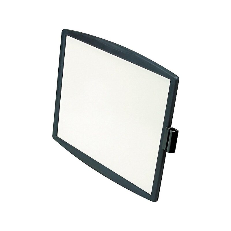 Fellowes Partition Additions Graphite Dry-Erase Whiteboard, Plastic Frame, 1' x 1' (75905) image 1