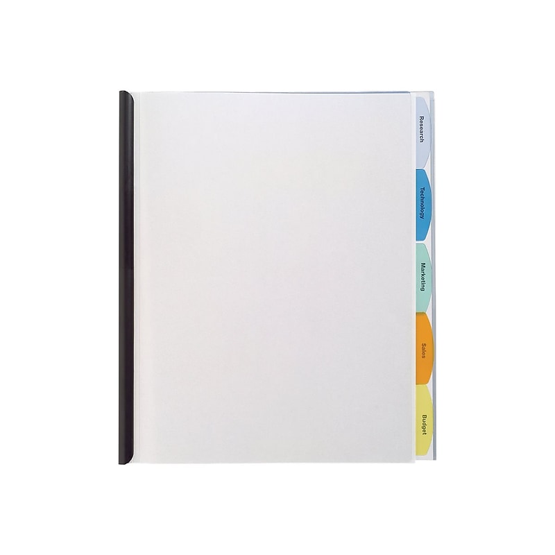 Wilson Jones View-Tab Punchless Report Cover, Letter, Clear (55766C) image 1