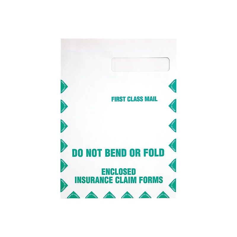 Quality Park Health Claim Insurance Self Seal Catalog Envelopes, 9" x 12.5", White Wove, 100/Box (QUA54692) image 1