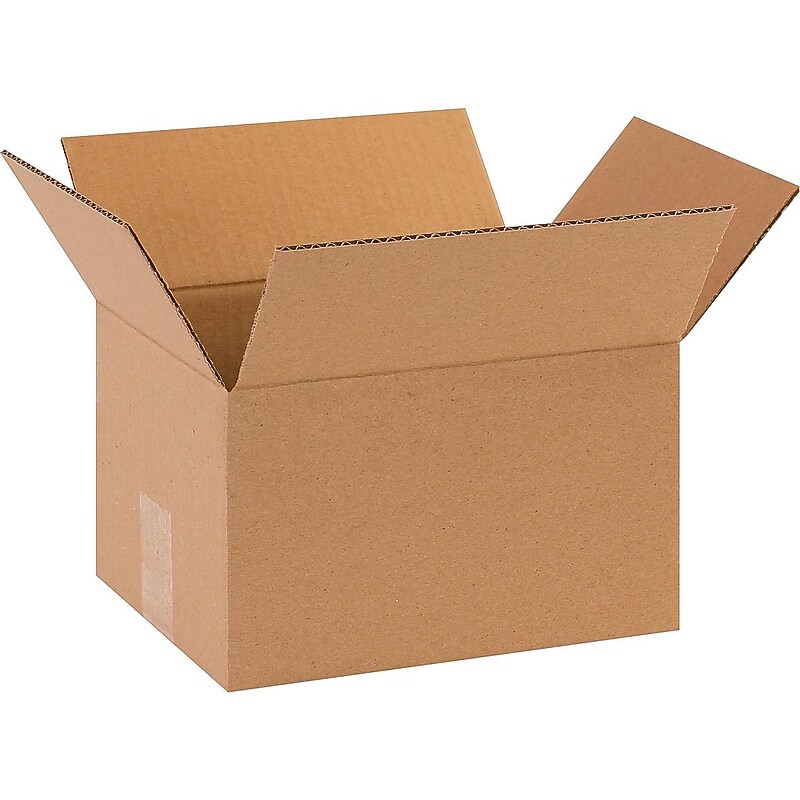 10" x 8" x 6" Standard Shipping Boxes, 32 ECT, Kraft, 25/Bundle (100806) image 1