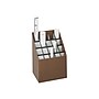 Safco Upright 20-Slot Mobile Roll File, 22"H x 15"W x 12"D, Walnut Wood (3081)~#|#~sp45447642_sc7
