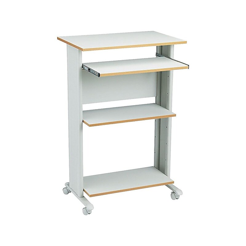 Safco Muv 30"W Fixed-Height Desk, Steel/Laminate (1923GR) image 1