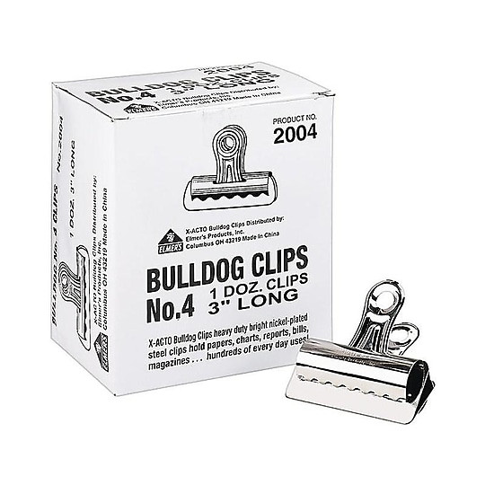 X-ACTO #4 Bulldog Clips, Metallic, 12/Box (2004)~#|#~sp45447767_sc7