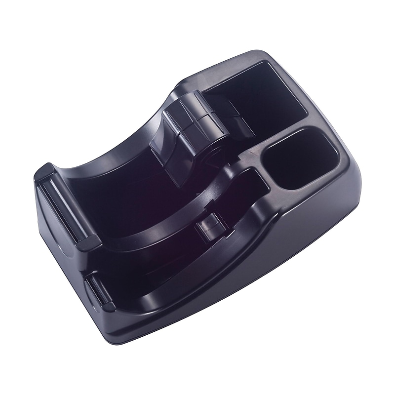 Officemate 2-in-1 Deluxe Desktop Dispenser, 6" x 4", Black (96690) image 1