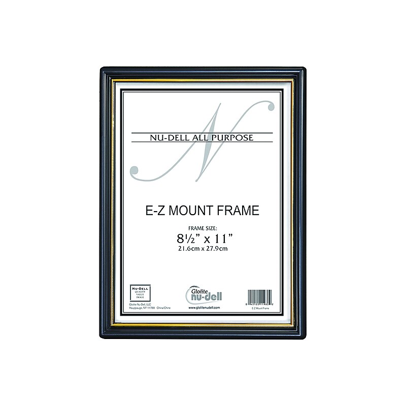 NuDell EZ Mount Plastic Certificate Frame (10960) image 1