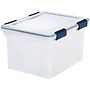 Iris WeatherPro Plastic File Box Latch Lid, Letter/Legal Size, Clear (110601)~#|#~sp45448931_sc7