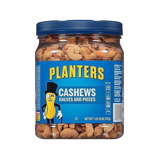 Planters Nuts, Cashew, 26 Oz. (01858) Staples