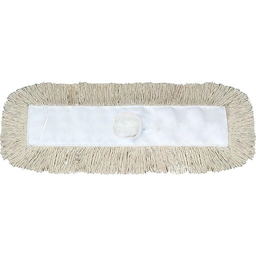 O'Dell® Cotton CutEnd Dust Mop Head, 24" x 5", White at Staples
