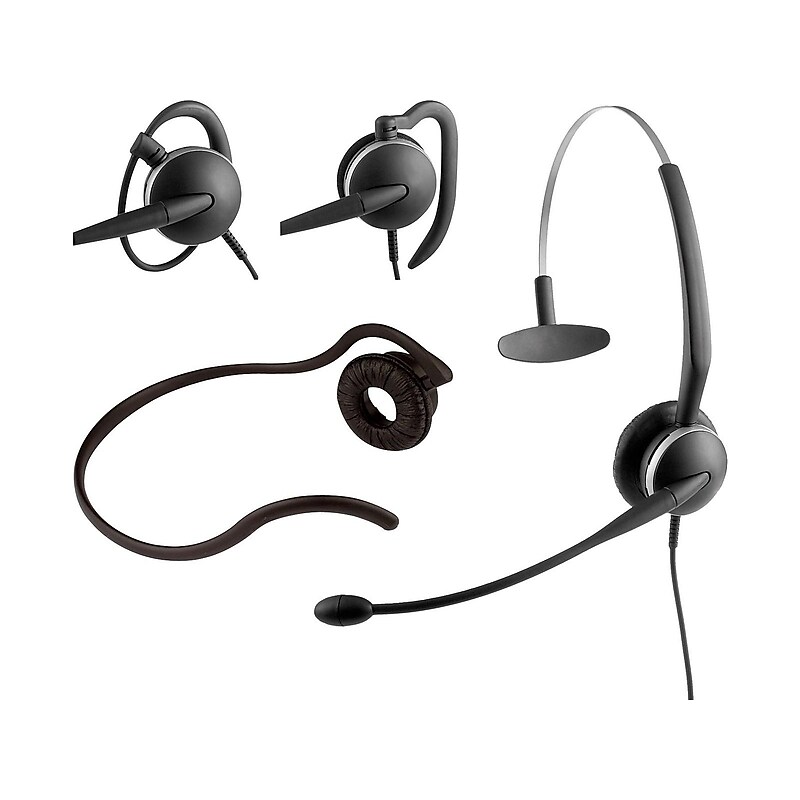 jabra GN2124 4-in-1 Noise-Canceling Mono Deskphone Headset, Black (2104-820-105) image 1