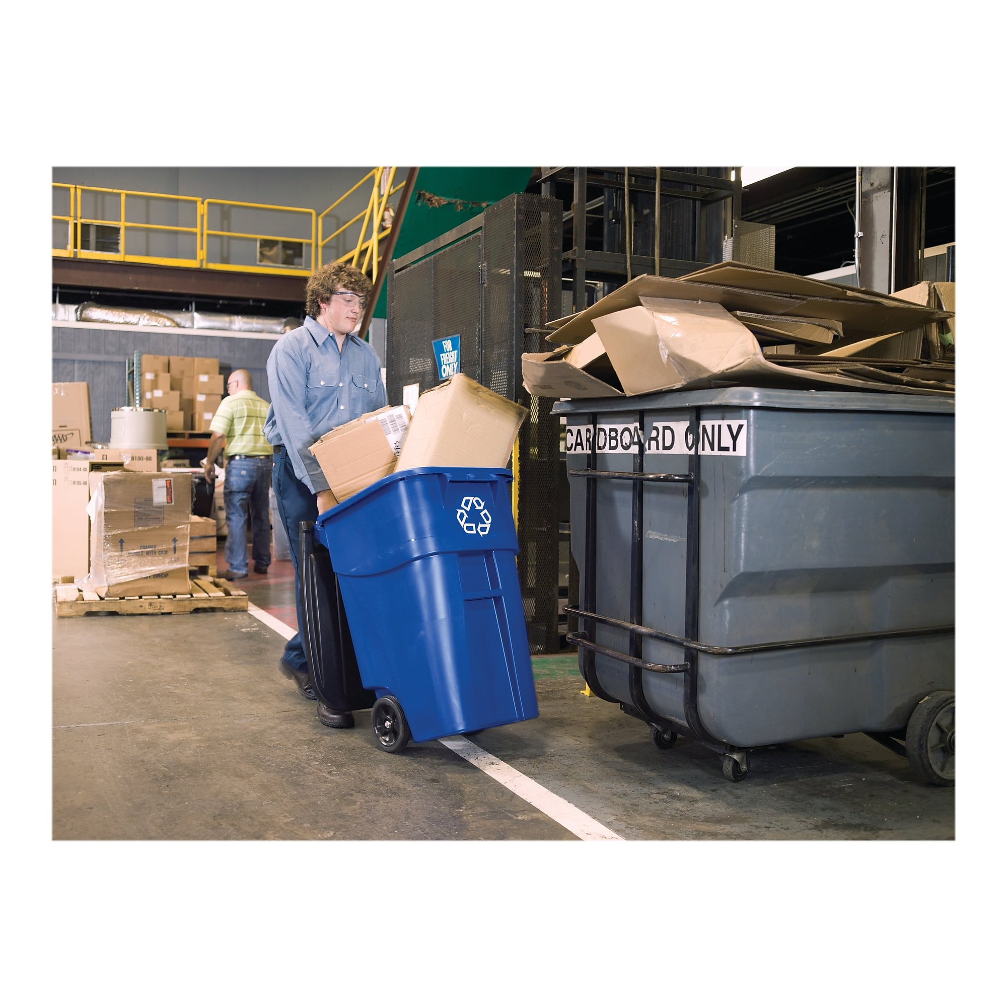 Rubbermaid Brute Polypropylene Recycling Container, 50 Gallon, Blue (FG9W2773BLUE) Sansujyuku sansujyuku.com