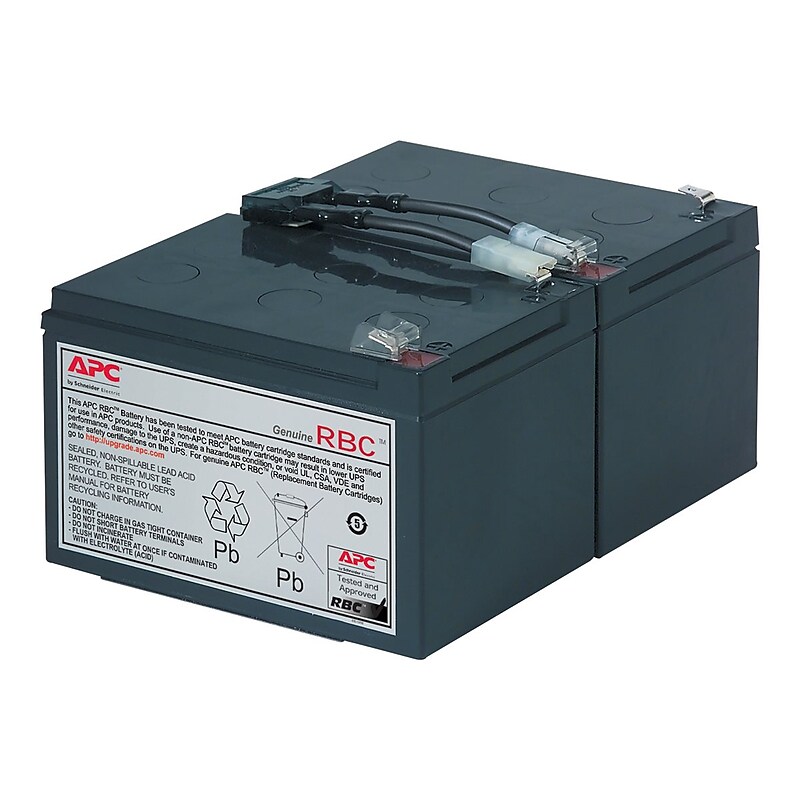 APC Cartridge #6 UPS Replacement Battery, Black (RBC6) image 1