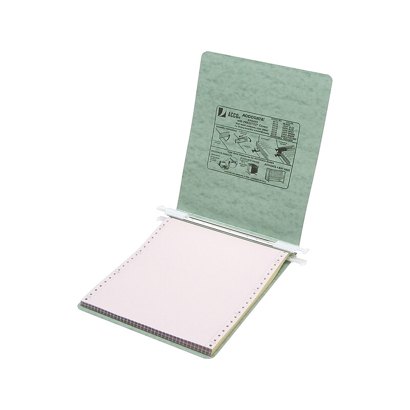 ACCO Presstex 6" Ringless Hanging Binder, Light Green (ACC54115) image 1