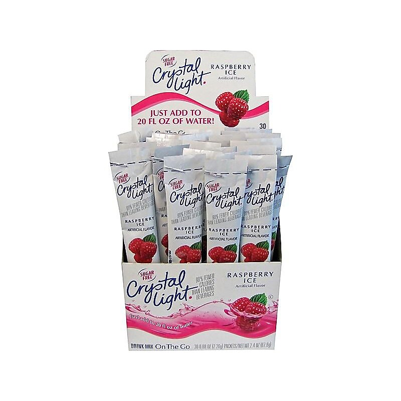Crystal Light On-The-Go Raspberry Ice Drink Mix, 08 oz., 30/Box (GEN00798) image 1