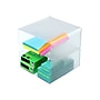 Deflect-O Cube 2 Compartment Stackable Plastic Compartment Storage, Clear (350701)~#|#~sp45449885_sc7