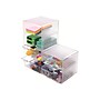 Deflect-O Cube 2 Compartment Stackable Plastic Compartment Storage, Clear (350701)~#|#~sp45449887_sc7