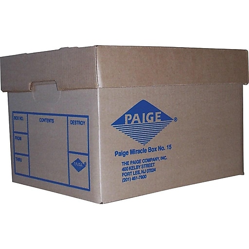 Paige Miracle Corrugated Box, Letter/Legal Size, Brown (MB15) Staples