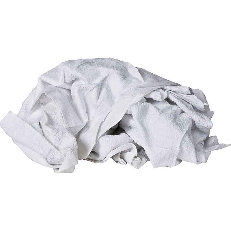 Monarch Brands Terry Cleaning Towels, 20" x 20", White, 35 Towels/Pack (N030-W51L-10) image 1