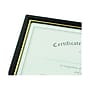 NuDell 8.5"W x 11"L Certificate Frame, Black/Gold (19210)~#|#~sp45450984_sc7
