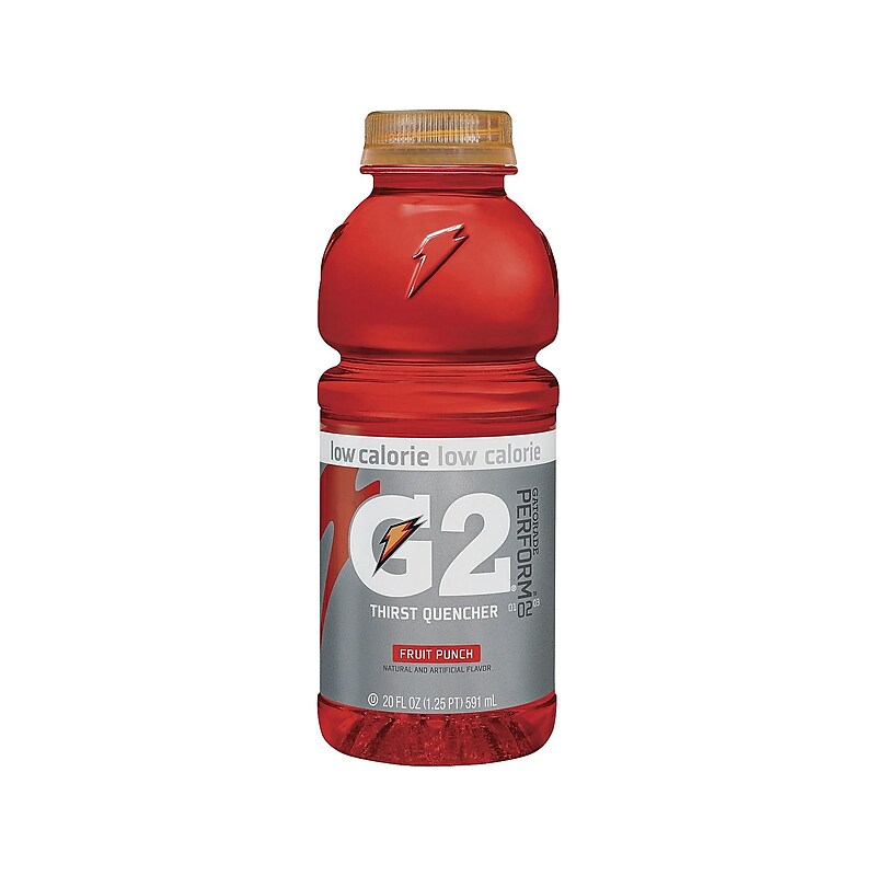 Gatorade G2 Thirst Quencher Fruit Punch Liquid Sports Drink, 20 Fl. Oz., 24/Carton (20405) image 1