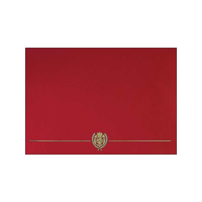 Great Papers Classic Crest Certificate Holders, 8.5" x 11", Red, 5/Pack (903031S) image 1