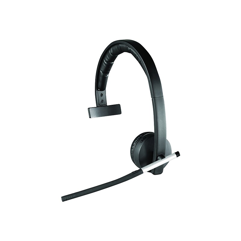 Logitech H820e Mono Wireless Computer Headset, Over-the-Head, Black (981000511) image 1