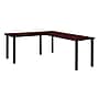 Regency Kee 72" L-Desk with 42" Return, Mahogany/Black (ML722442MHBPBK)~#|#~sp4547878_sc7