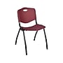Regency 66"L x 24"W Kee Training Table- Grey/ Black & 2 'M' Stack Chairs- Burgundy (MT6624GYPBK47BY)~#|#~sp4547930_sc7