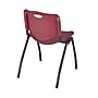 Regency 66"L x 24"W Kee Training Table- Grey/ Black & 2 'M' Stack Chairs- Burgundy (MT6624GYPBK47BY)~#|#~sp4547931_sc7