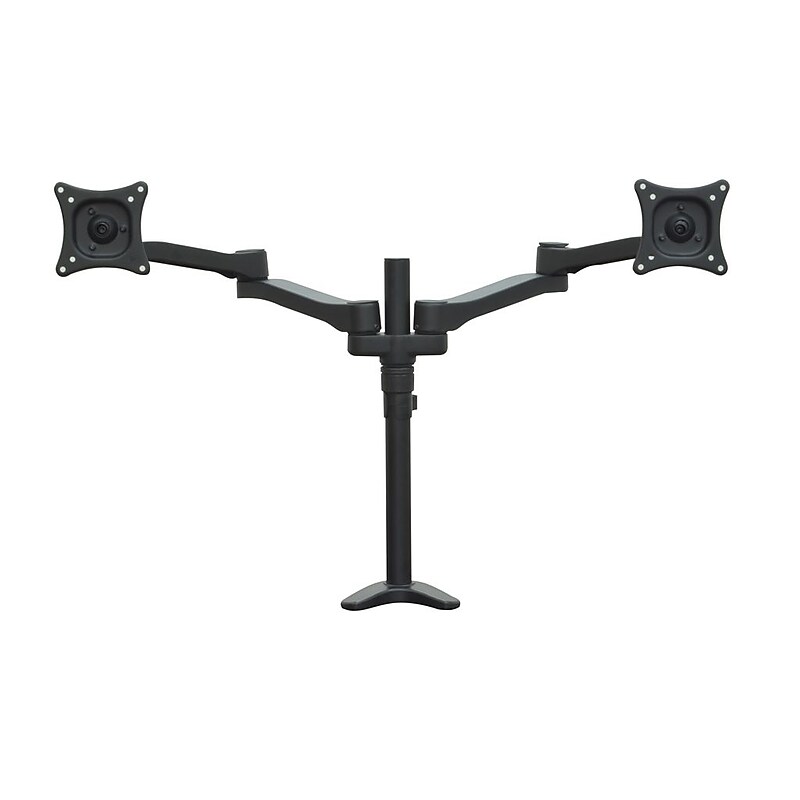 Regency Adjustable Double Screen Articulating Monitor Mount, Up to 24", Black (CA2) image 1