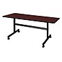 Regency Kobe 60" x 30" Flip Top Mobile Training Table- Mahogany~#|#~sp4548304_sc7