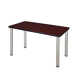 Regency Kee 42" x 24" Training Table- Mahogany/ Chrome
