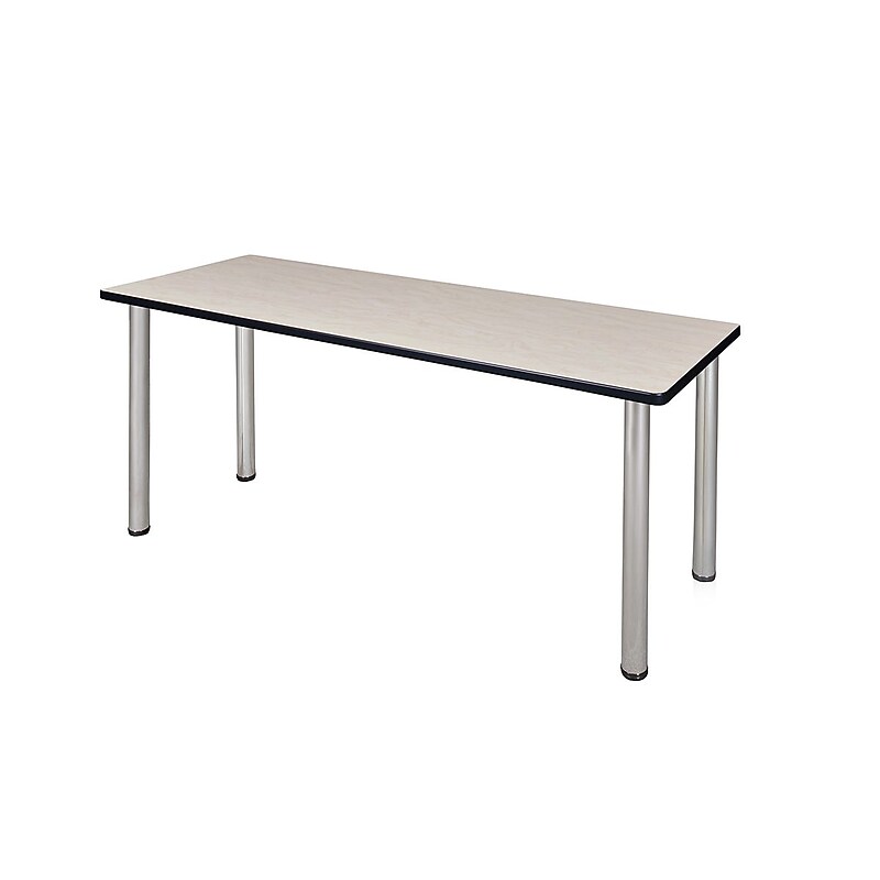 Regency Kee Training Table, 24"D x 60"W, Maple/Chrome (MT6024PLBPCM) image 1