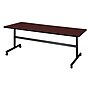 Regency Kobe 72" x 30" Flip Top Mobile Training Table- Mahogany~#|#~sp4548705_sc7