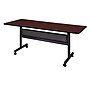 Regency Kobe 60" x 30" Flip Top Mobile Training Table with Modesty- Mahogany~#|#~sp4548709_sc7