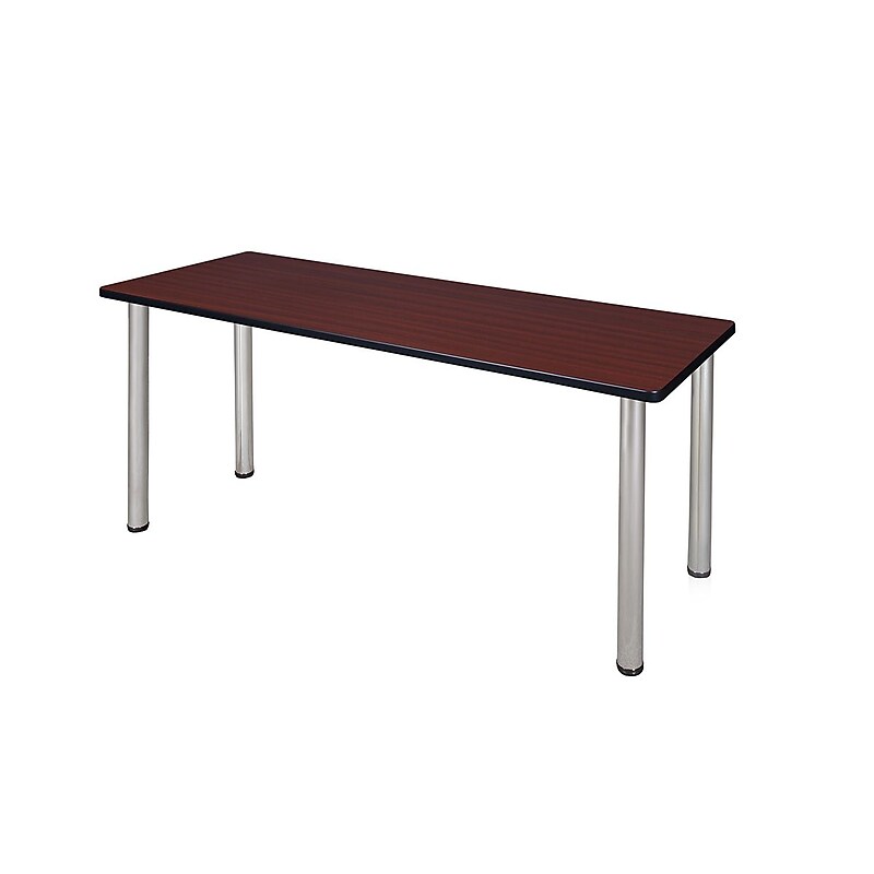 Regency Kee 72" x 24" Training Table- Mahogany/ Chrome image 1