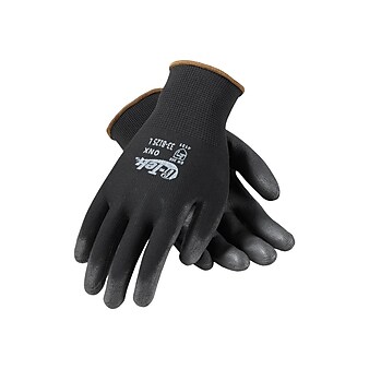 PIP G-Tek Polyurethane General Purpose Gloves, Large, Black, 12/Pack (33-B125/L)