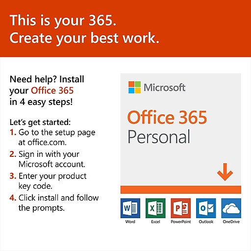 Office 365 Personal, 1year subscription [Download] Staples