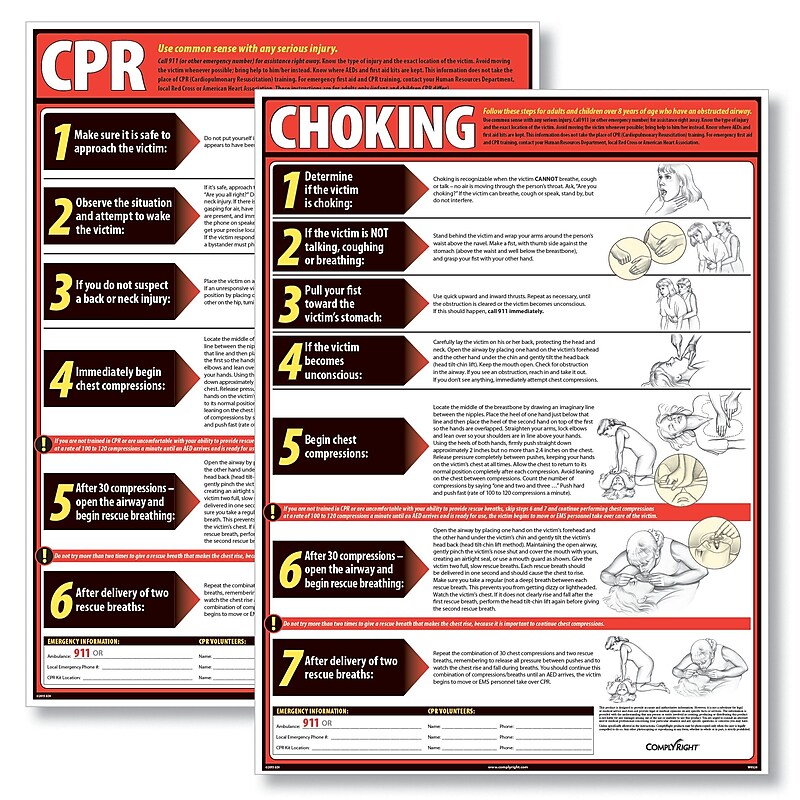 ComplyRight CPR & Choking Poster Bundle (W0855) image 1